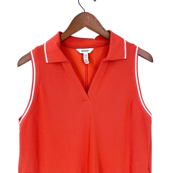 SPANX® AirEssentials Dress Timeless Pique Polo Tank Orange - Picture 3 of 6